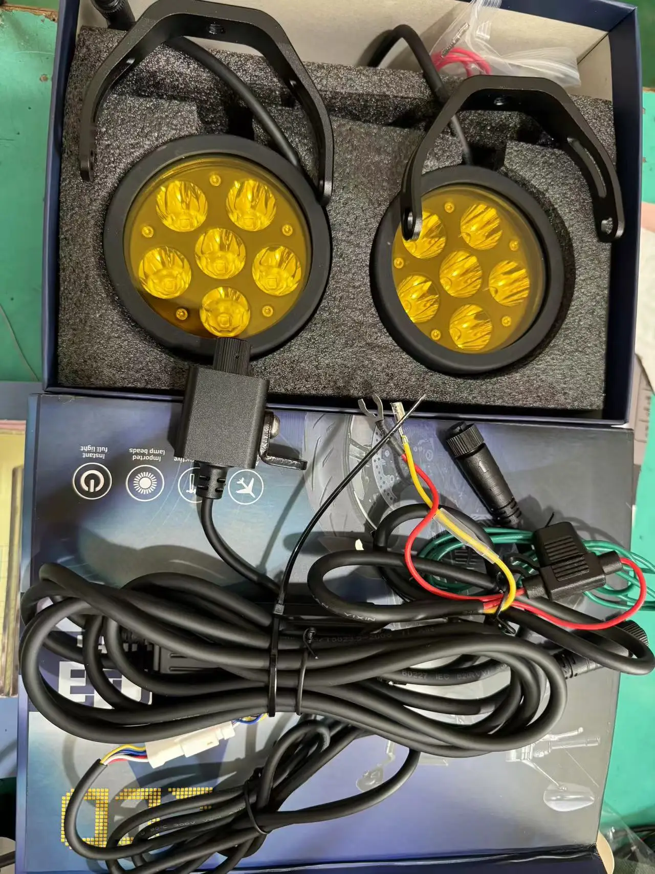 Motorbike Headlight 6LED Waterproof Working Spot Light Driving Lighting Fog Lamp