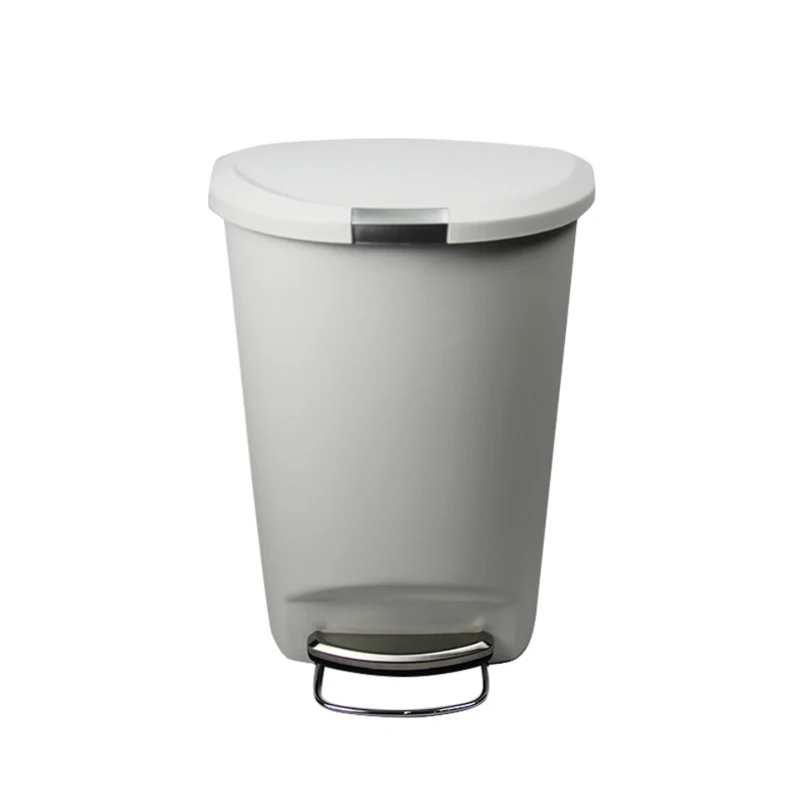 Plastic Home Kitchen Garbage Wast Trash Can  Indoor Trash Bin  Plastic Foot Pedal Rubbish Bin Eco-friendly