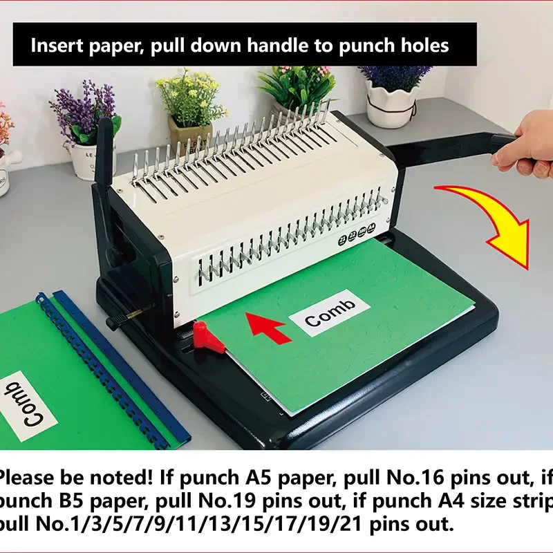 OFIS S900 A4 Book Comb Binding Machine 380 Page Binder