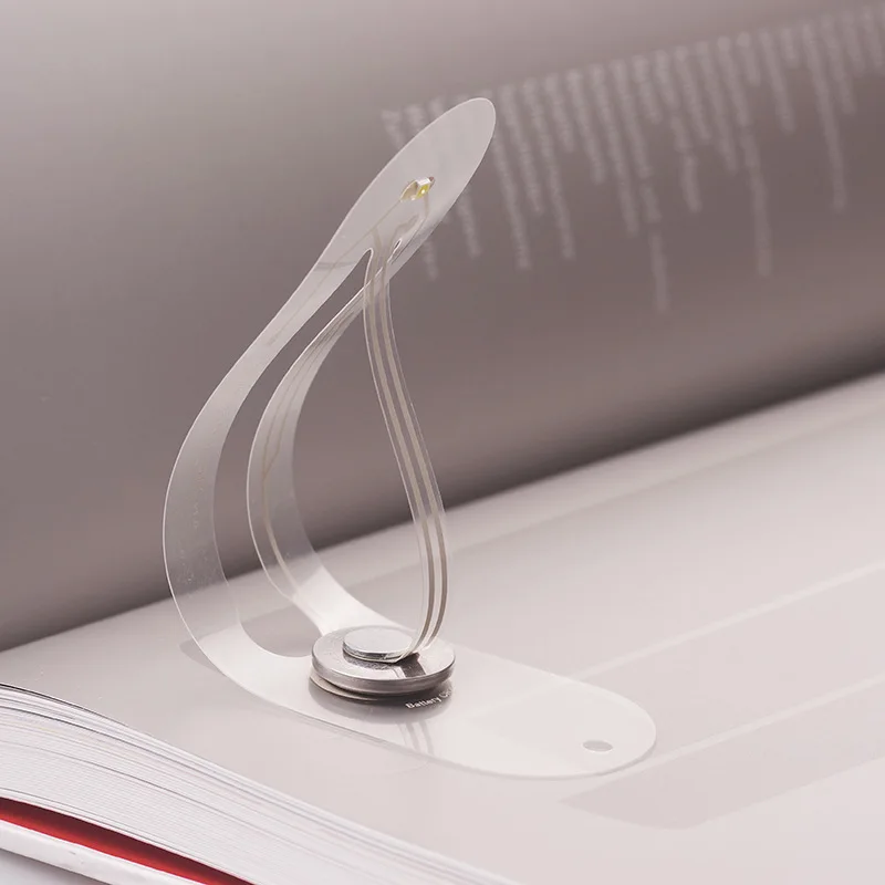 Portable Mini for Amazon Battery Operated Folding Book Lamp White Bookmark Light for Bedroom Reading
