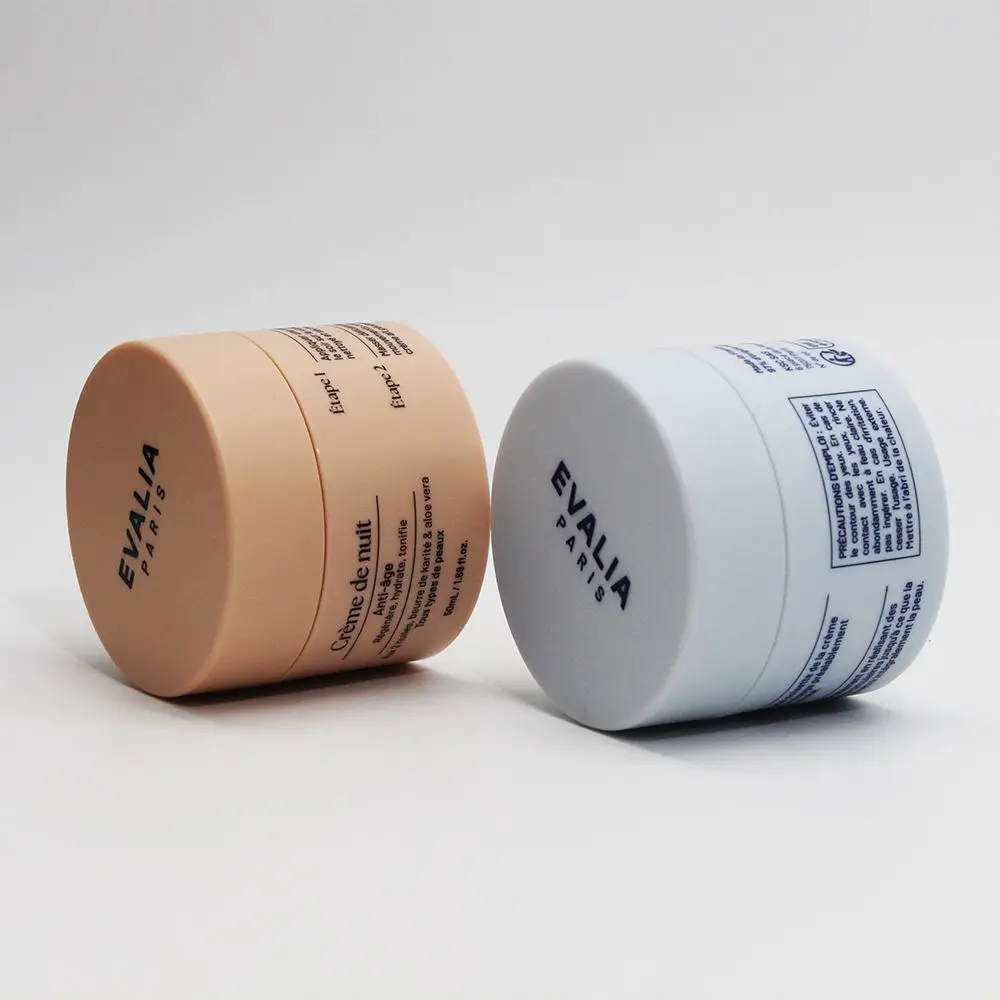 Private Label 50G Face Body Cream Jars Round Plastic Cream Jar