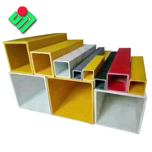 High Quality Square Rectangular FRP Epoxy Tube Smooth Finish Pultruded Fiberglass for Industrial Building Cut Bending Suitable