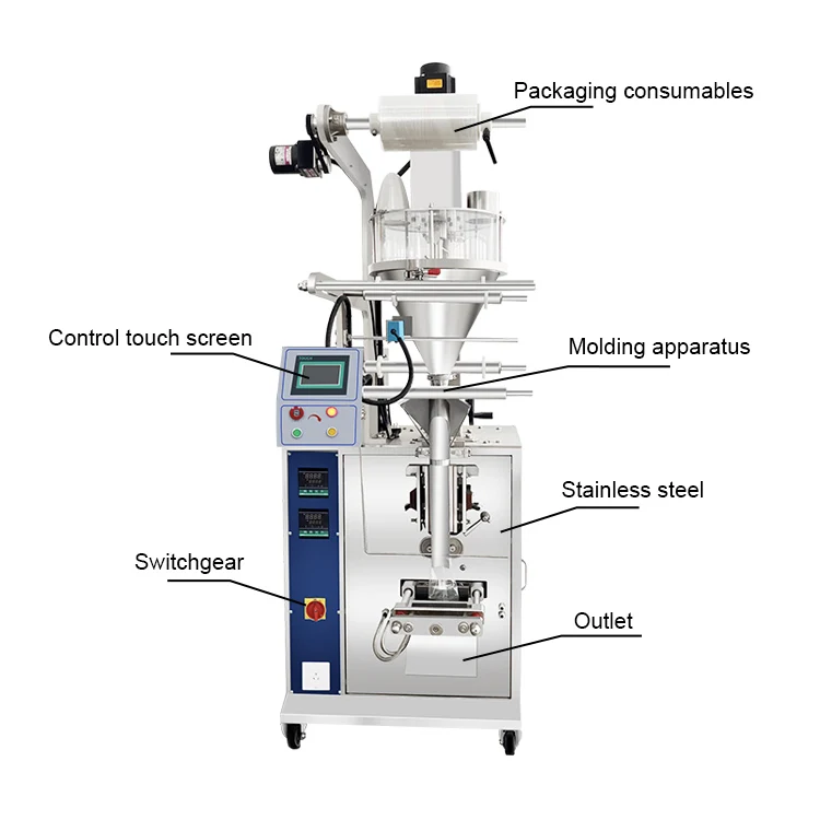 Fully Automatic 3 Side Seal Pouch Packaging Machines South Africa Sealed rice packing machine 1kg 2kg 5 kilo