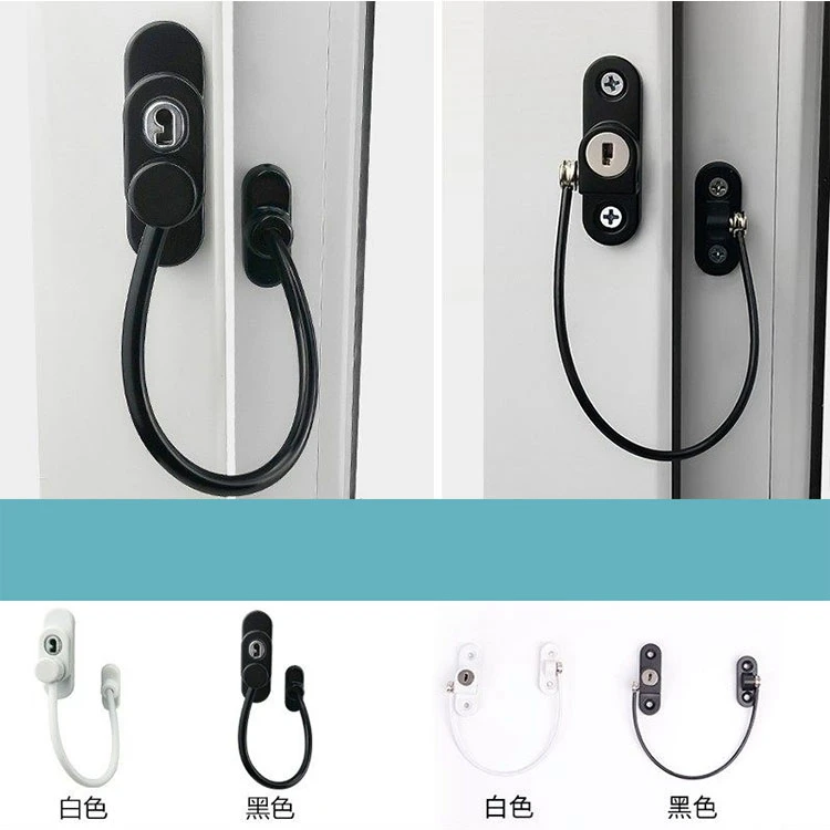 Window Security Cable Lock Door Safety Restrictor Child Room Window and Door Security Restrictor with Key Hot Selling 19*6.5*4cm
