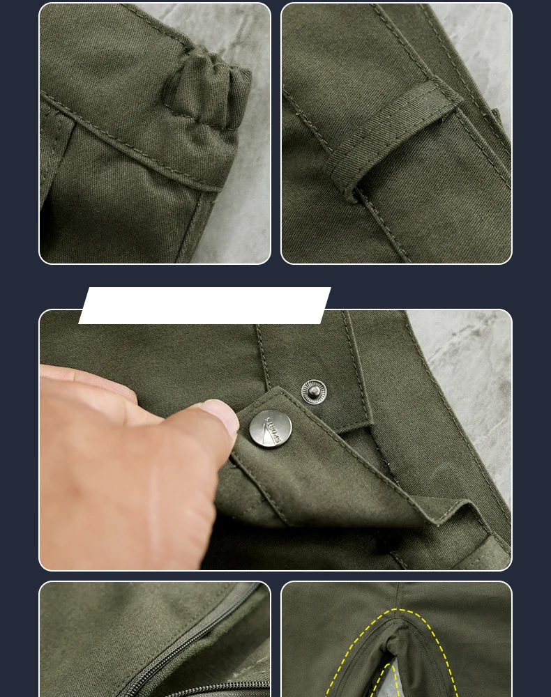 Custom Men's work pants double crotch thickened antispark antiflaming loose breathable Tactical desi