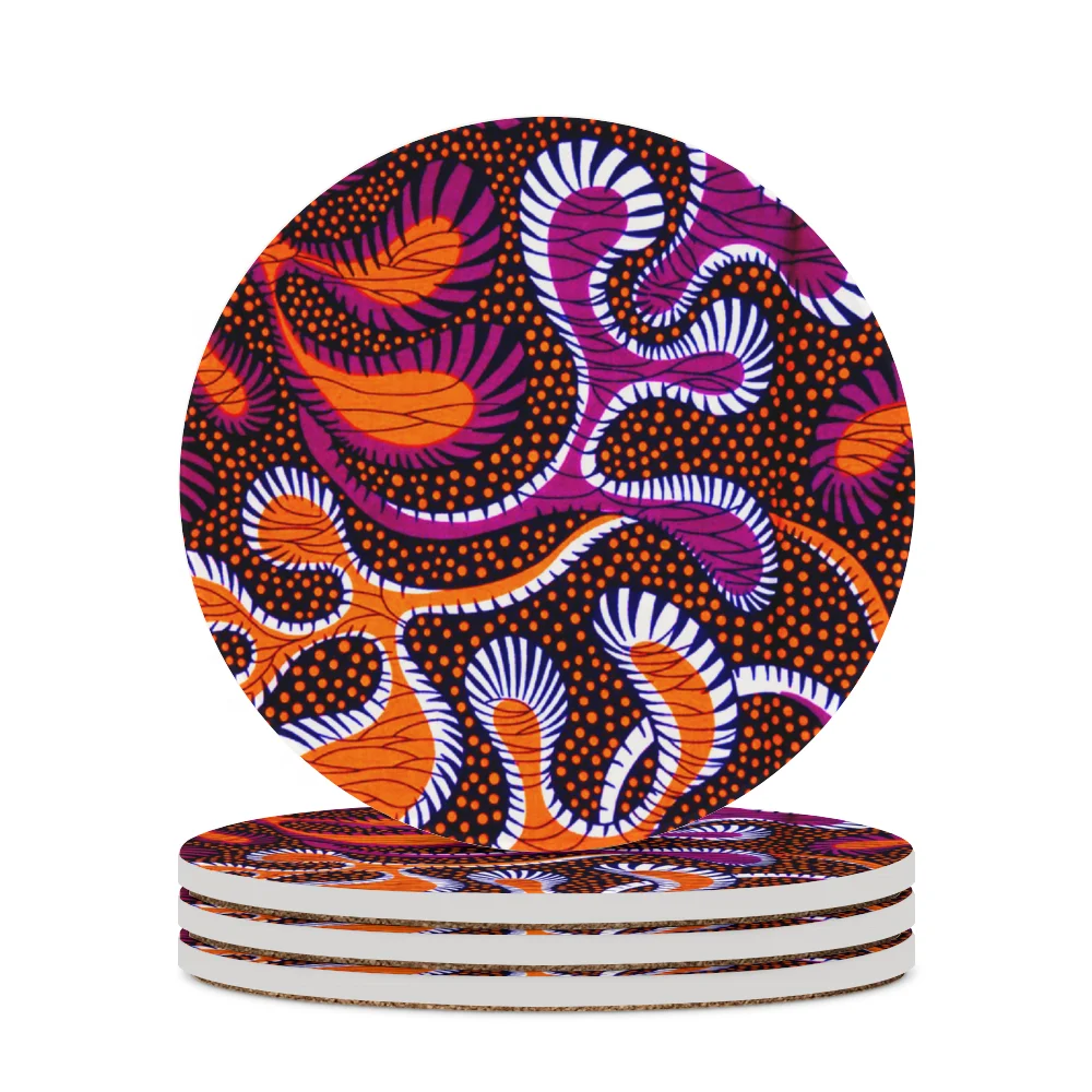 African Cloth Coaster Set