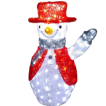 New Design Products Christmas Decorations Snowman LED Christmas Light 15 IP65 Motif 70 24 Led String Light/iron Frame/acrylic