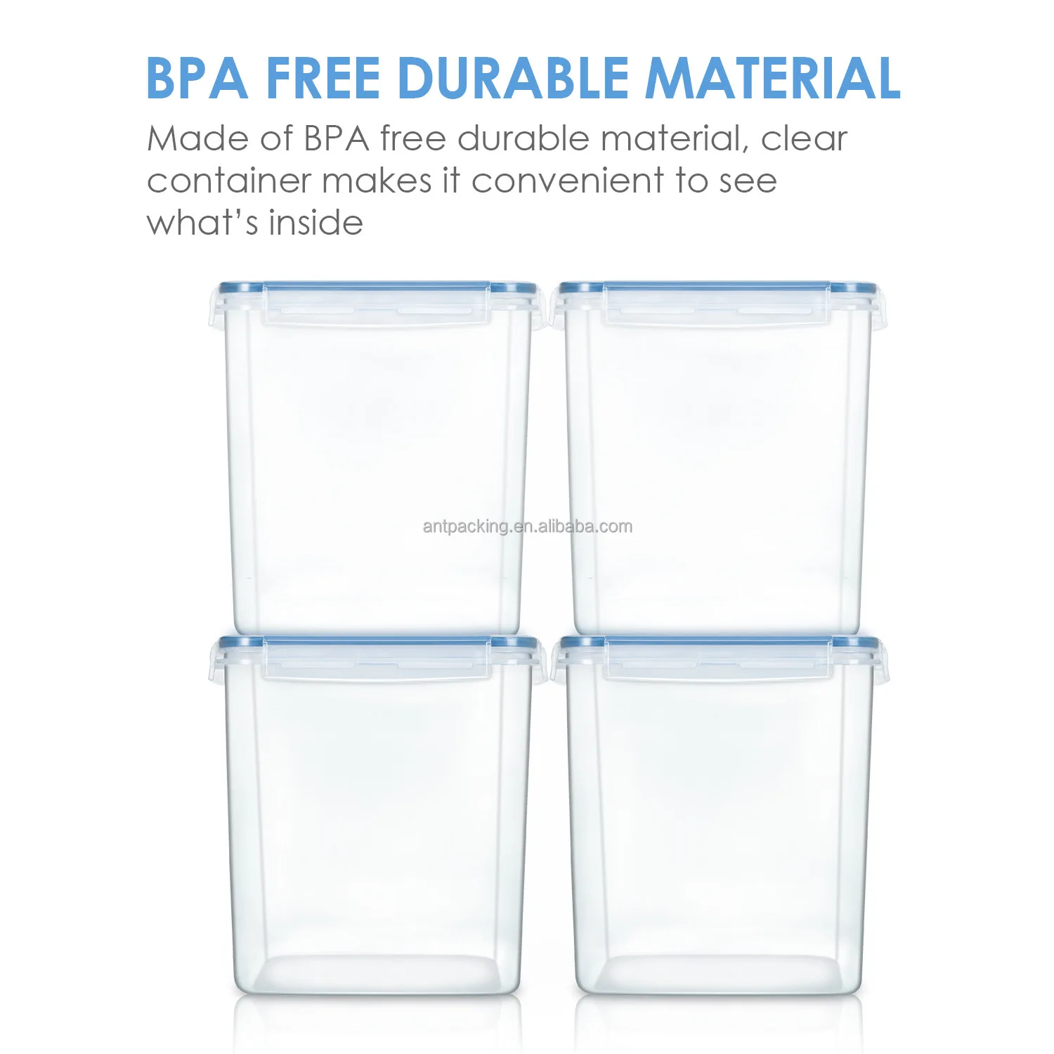 Food Containers Grain Storage Container Kitchen Large Food Storage Box Rice Bucket PP Plastic Transparent Seal Container