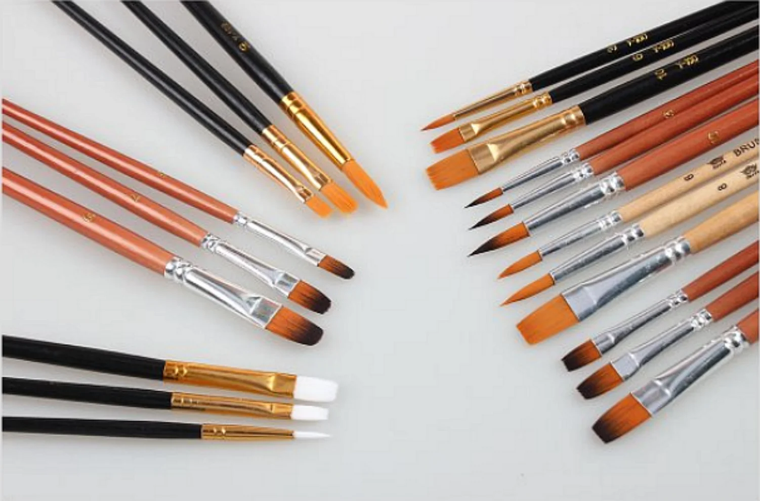 Hot Sale PROFESSIONAL TYPE LONG HANDLE WATER WATERCOLOR SABLE PAINTS BRUSH SET for BEGINNERS and PAINTING