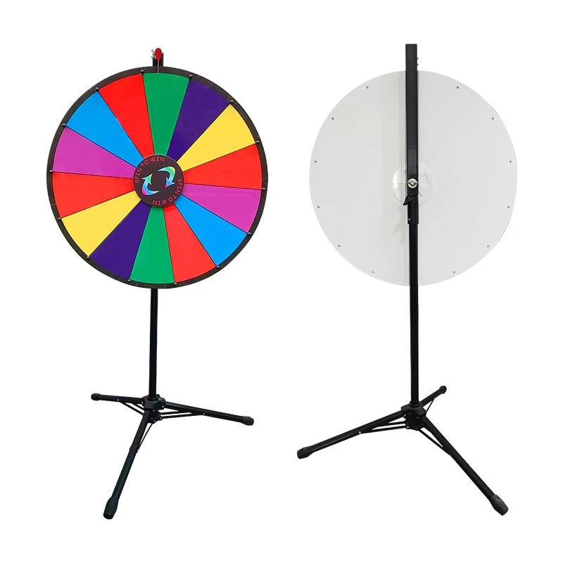 Custom PVC Dry Erase Entertainment Game Colorful Turntable Lucky Wheel of Fortune With Custom Printing for Billboards