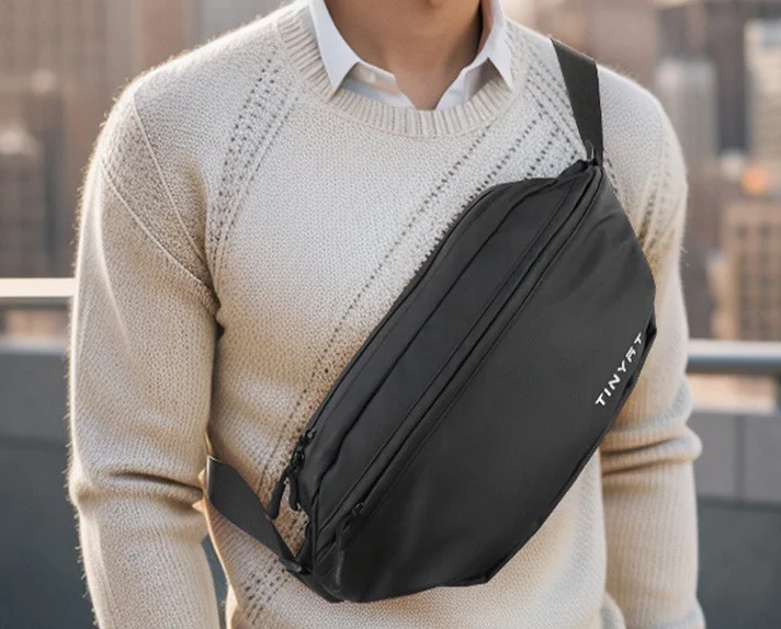 Multifunctionele Schoudertas Mannen Trendy Modeleuke Casuale Magnetische Schoudertas Waterdichte Outdoor Borsttas