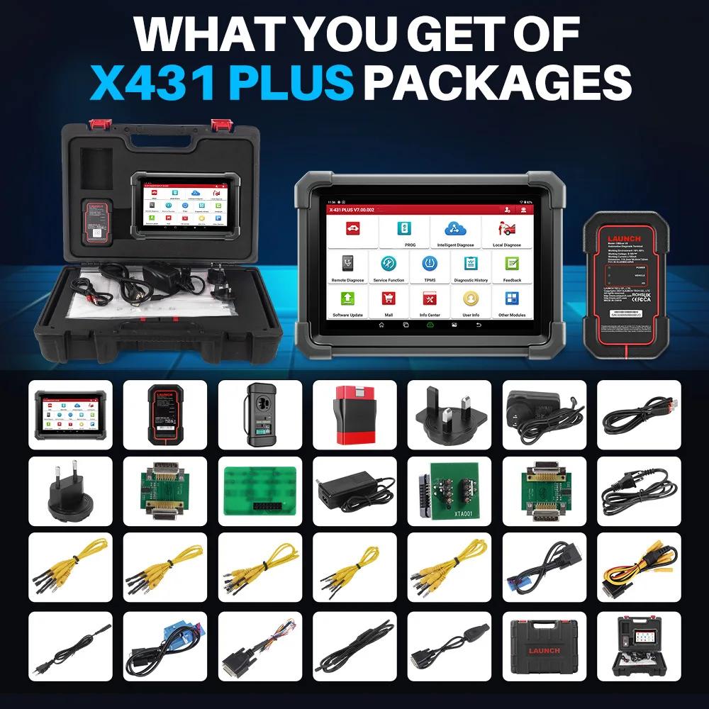 LAUNCH X431 IMMO PLUS Car Key Programming Tool Code Reader Automotive Diagnostic Scanner With 39 Resets 2 Years Free