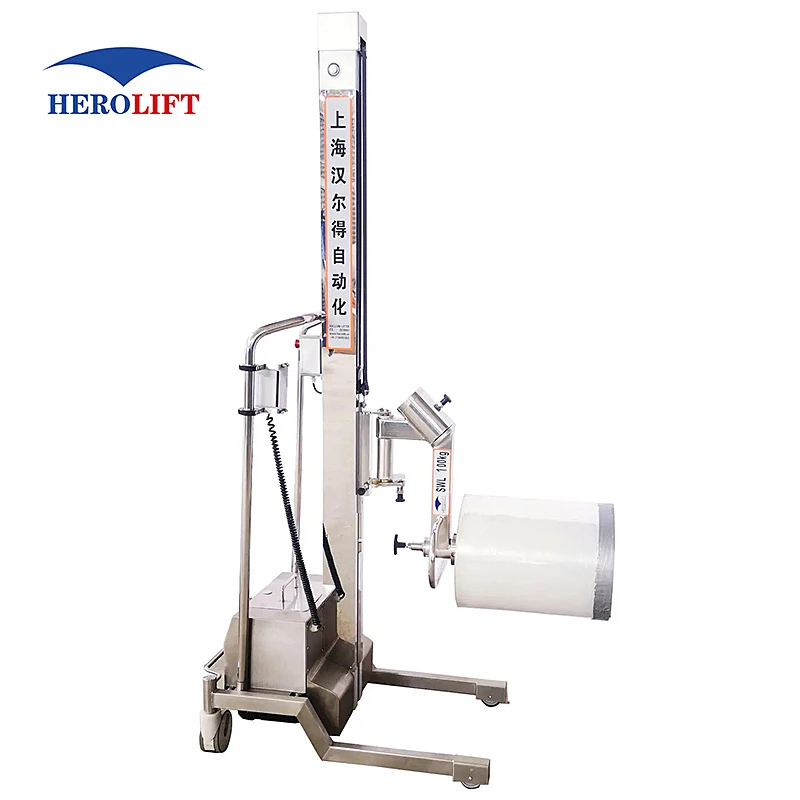100kg semi electric paper roll lifter with 360 degree rotation