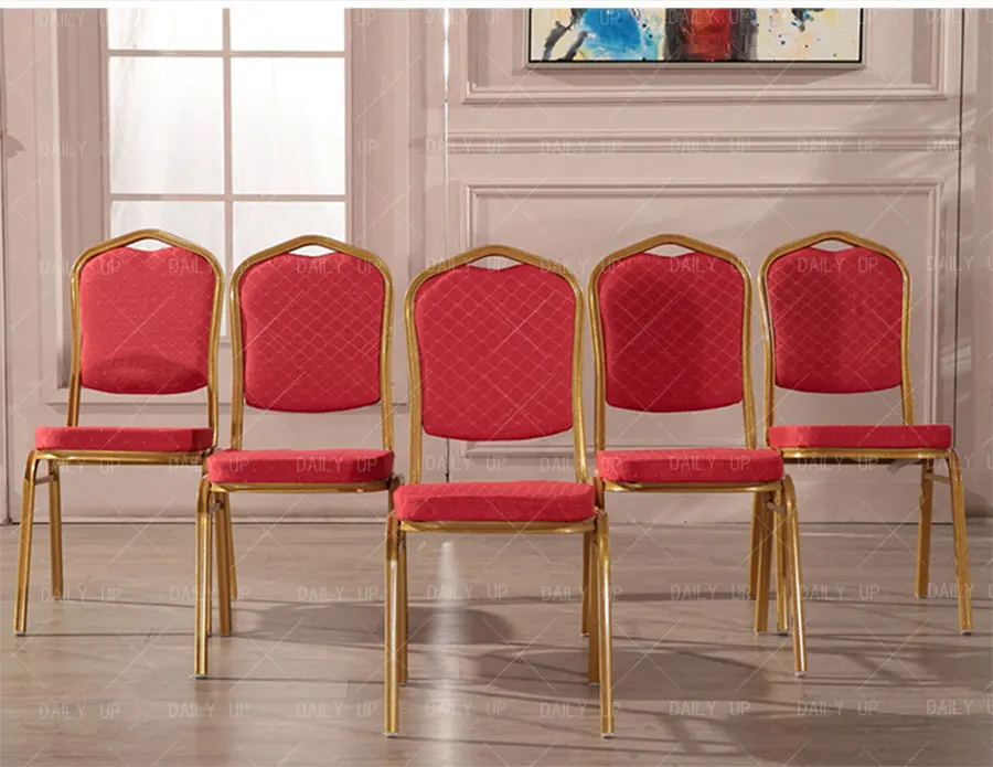 Factory Sale Stacking Banquet Chair Steel Frame And Classic Style Chair Low Price Stackable Hotel Chair For Wedding And Dining