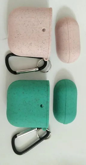 Eco Friendly Biodegradable TPU Wheat Straw Earphone Waterproof Case For Apple Airpods Pro 1 2