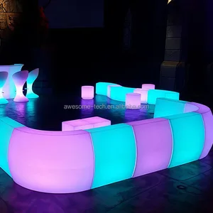 Furniture Factory Provided Living Room Sofas Plastic Sofa Set Modern Sofa with Led Lights for Living Room