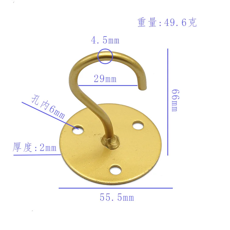 4 Pieces Heavy Duty Iron Metal Wall Mount Pendant Ceiling Hanging Lantern Plant Bracket Hangers Hooks