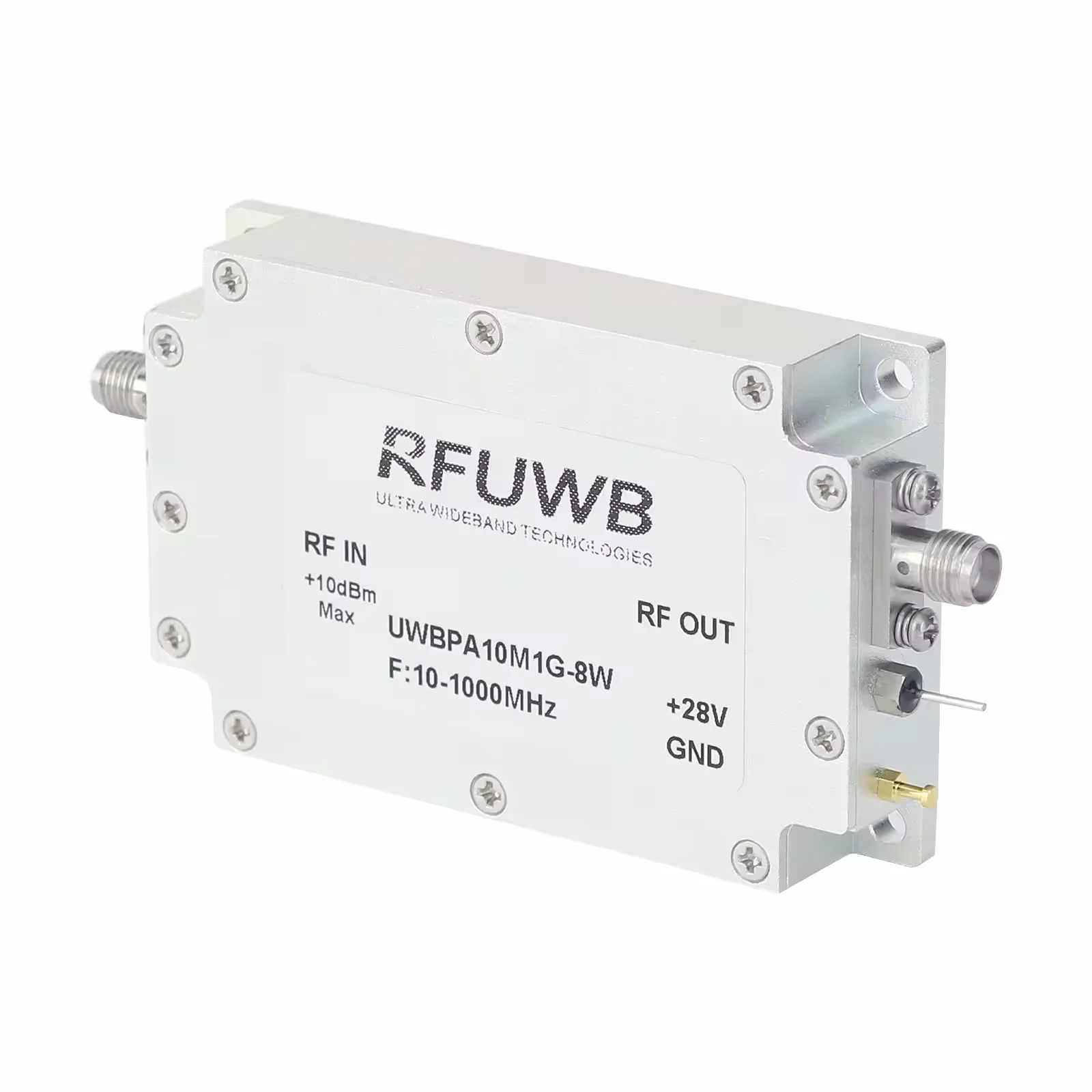 RFUWB UWBPA-10M1G-8W 10-1000mhz Broadband RF Power Amplifier