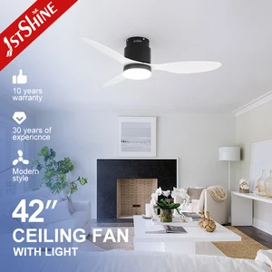 1stshine LED Ceiling Fan Low Profile 42" Dimmable LED Lighting Ceiling Fan with Remote Control