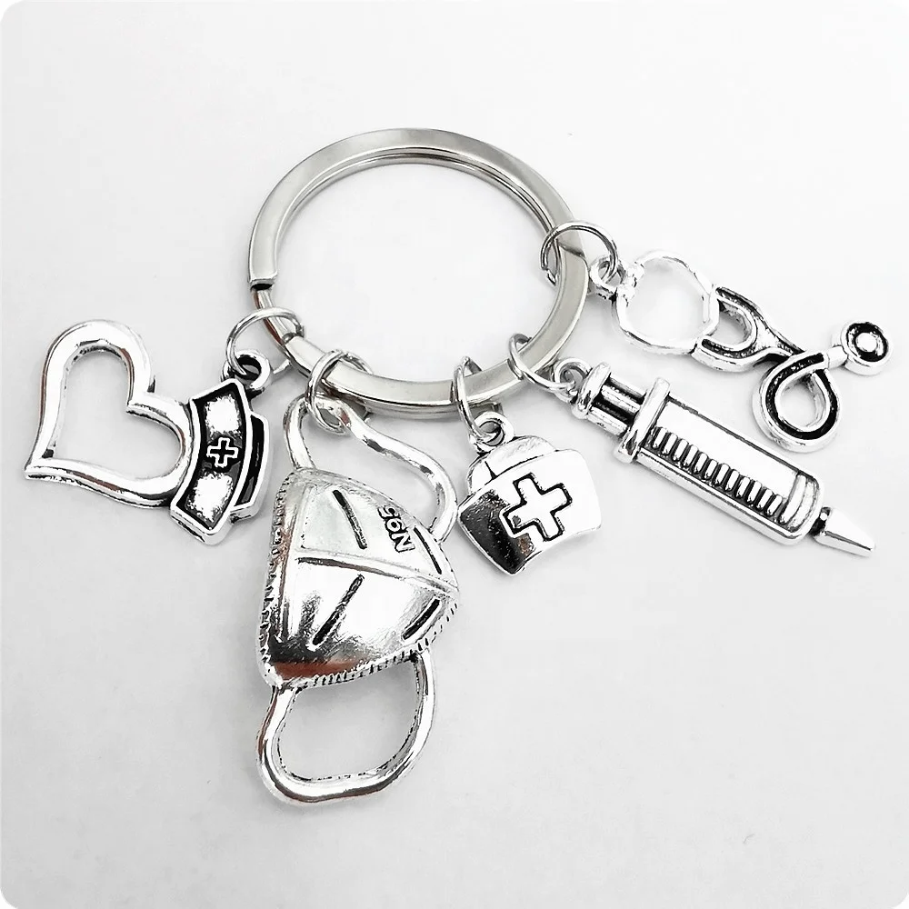  SEWACC Stethoscope Keychain Nurse Keychain Metal