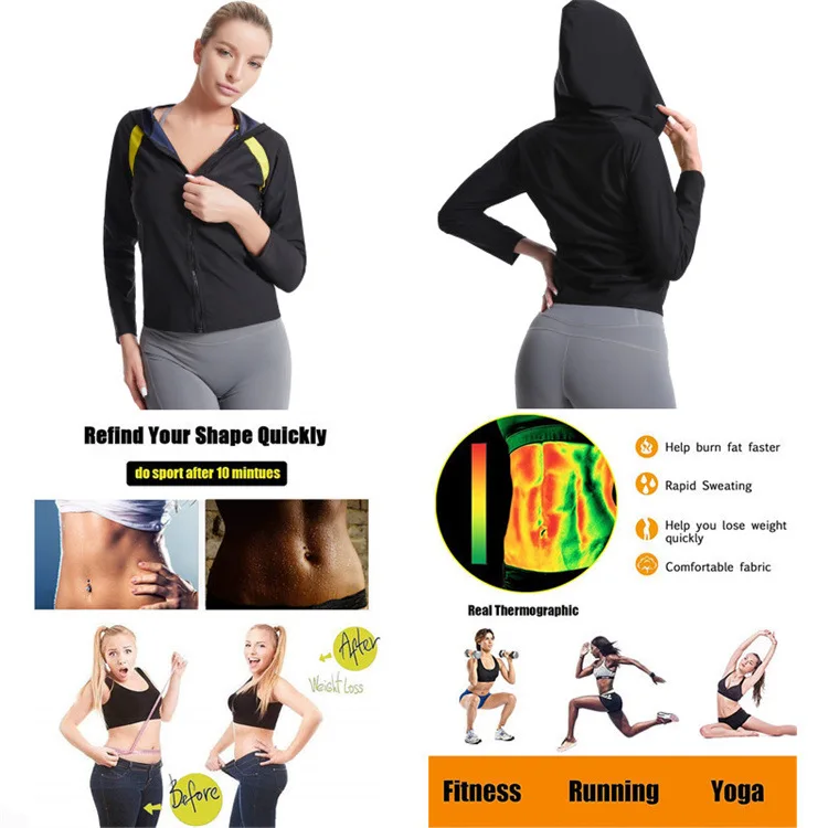 Sauna Suit Women Sweat Sauna Jacket Pant Gym Workout Sweat Suits