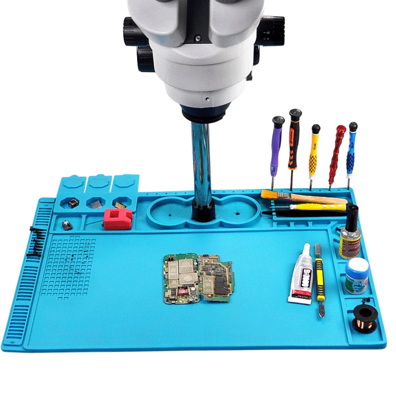 Coussin De Réparation D'isolation Thermique, Tapis De Station De Travail De Soudage, Soudage En Silicium, Plate-forme D'entretien De Soudure BGA