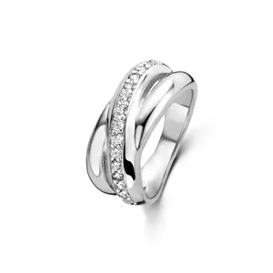 XH-C025 Jewelry Real 925 Wholesale Cz Silver Rings Women Luxury 925 Sterling Silver Ring With Zirconia