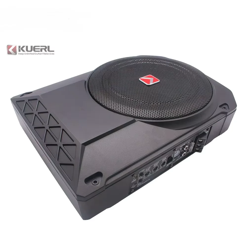 Wholesale New Design 10 Inch 800W Under Seat Auto Audio Subwoofer Modified  12V Big Power Amplifier Slim Car Subwoofer