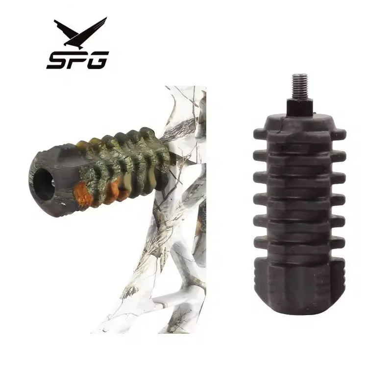 SPG Archery Compound Bow Stabilizer Short Rubber Hunting Training Practice Recurve Bows Risers Vibration Dampener Adapter