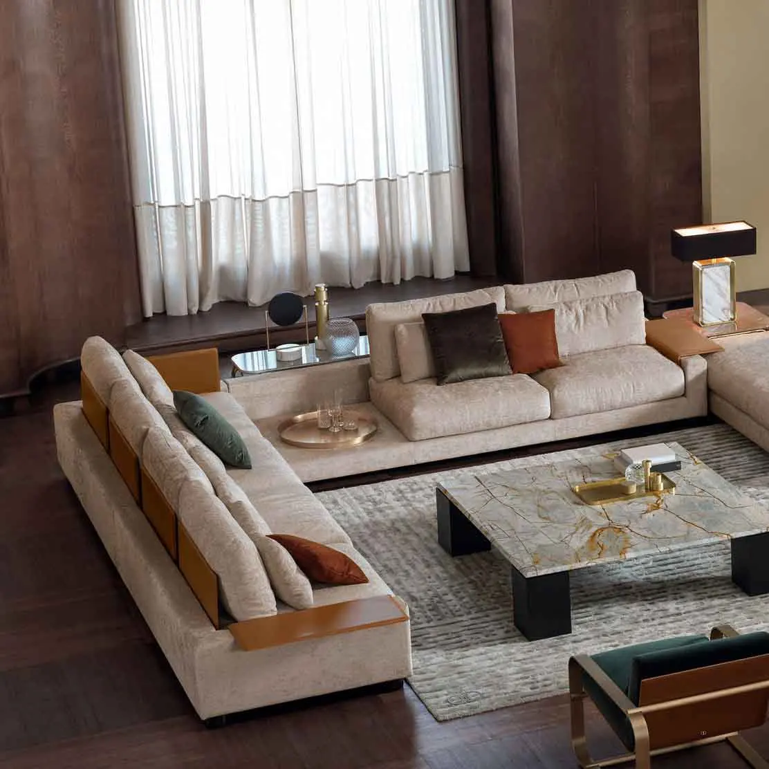 Large Pattern Sofa Big Italian Luxury Sofa Design Sectional Corner Fabric Sofa Velvet L ...