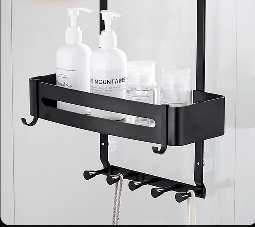 FOXWHALE Hoekdouche Caddy, 2 stuks badkamer doucheplank geen boren