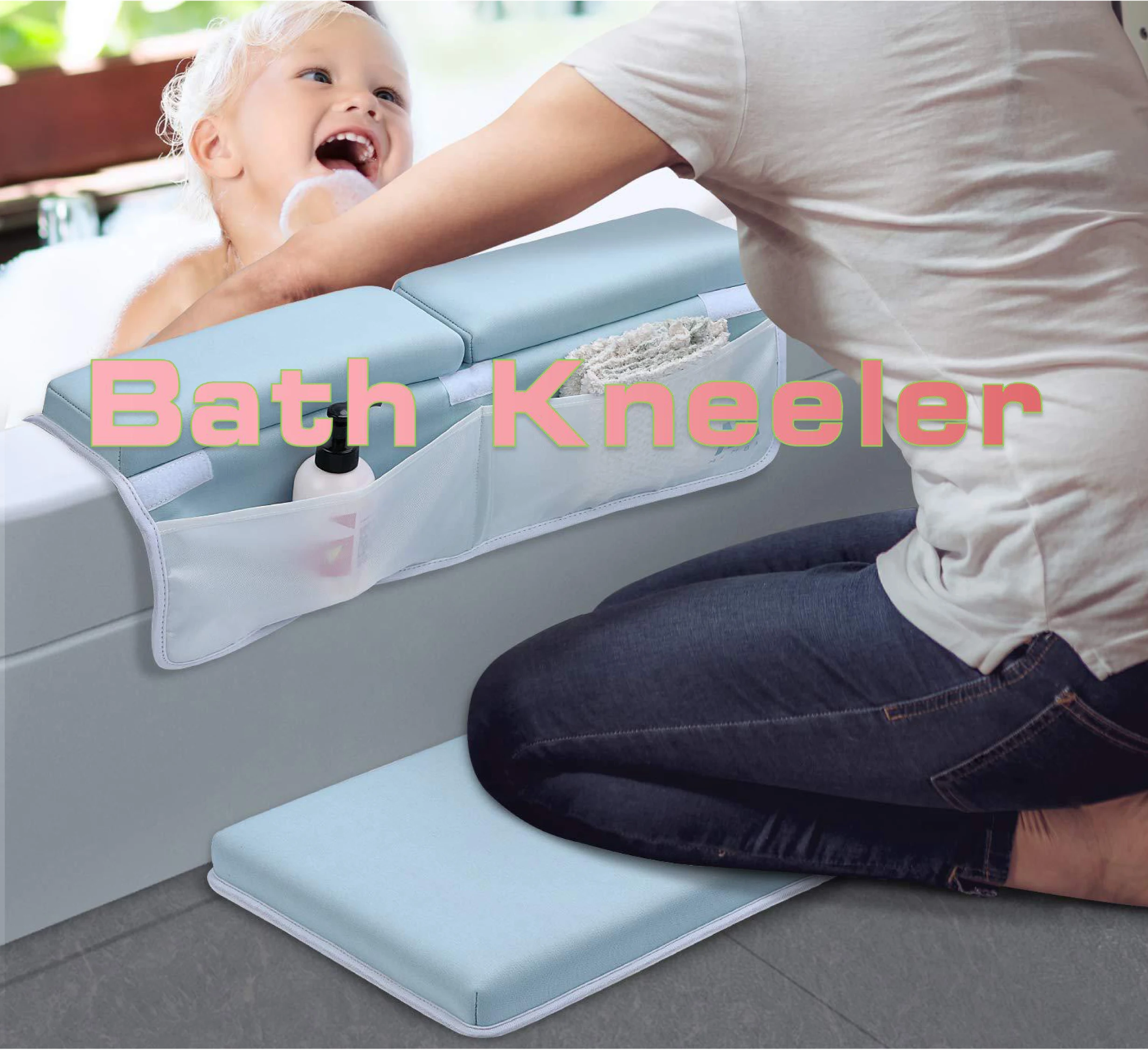 Factory Customized Baby Bath Custom Thick Neoprene Bath Kneeler and Elbow Rests Mat Machine Washable Kneeling Pad factory