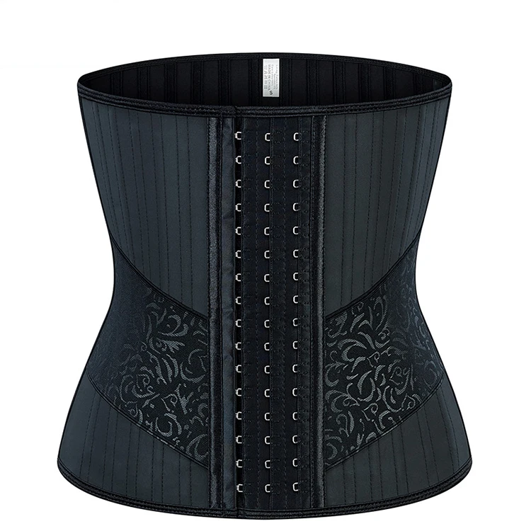 ZOYIAME Custom 25 Steel Bones Corset Women Latex Waist Trainer with High Compression Elastic Band