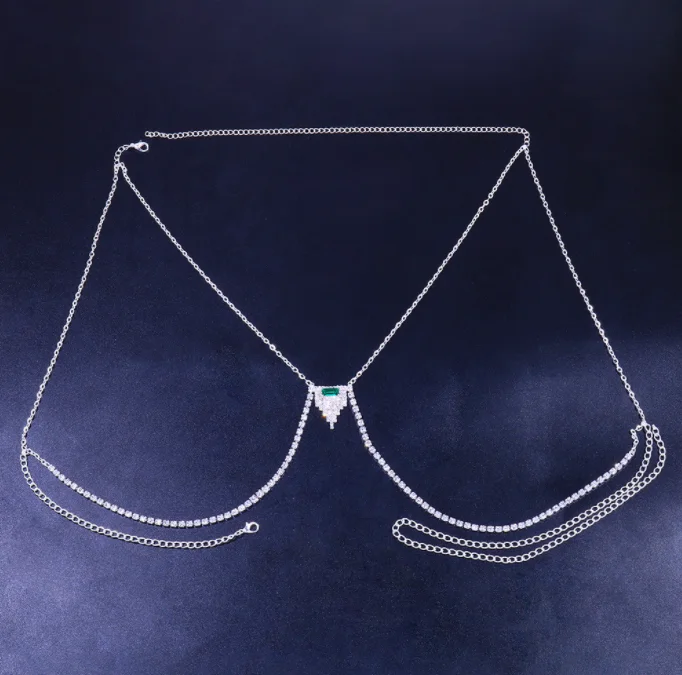 Fashion Fine Jewelry Body Chain Alloy Full Diamond Chest Sexy Body Chain For Woman Buy Sexy 8536