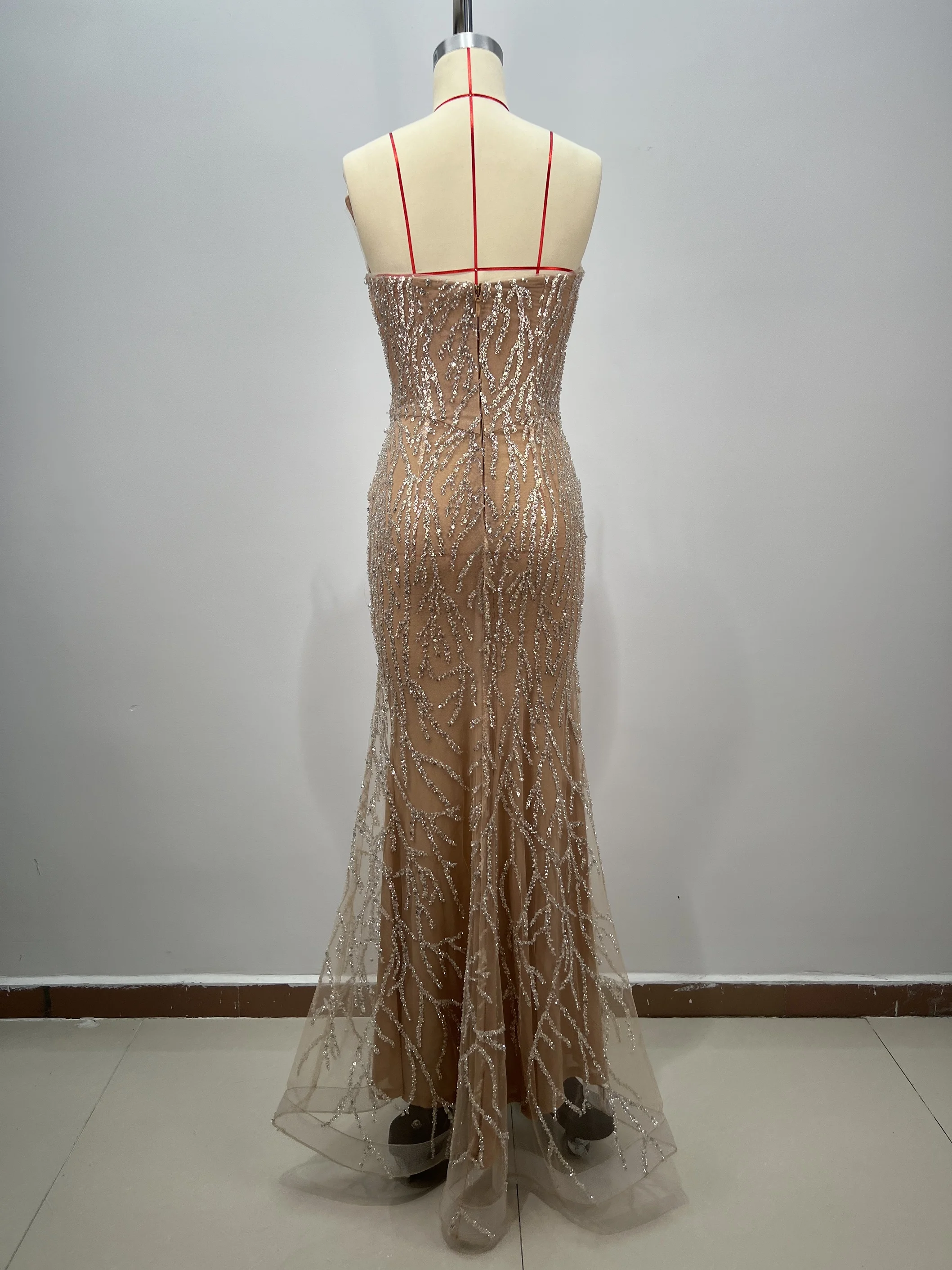 ED2762 Latest Style Fashion Clothes Luxury Pearl Crystal Party Dresses  Luxury Dresses Women Elegant Ball Gown