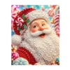 ZZC0704 Dipinto di Babbo Natale con renna di Natale
