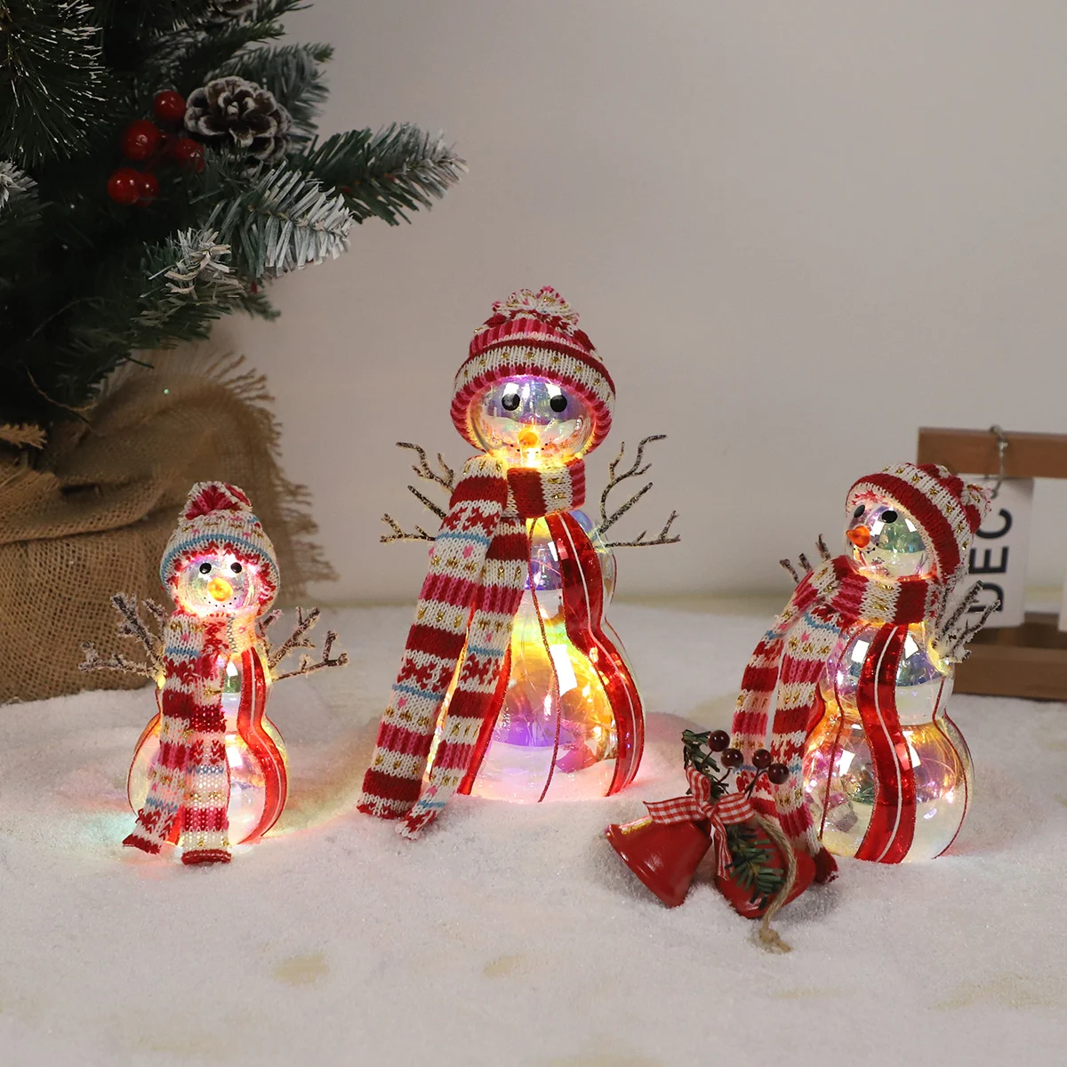 christmas clear glass ornament things christmas decor small standing snowman