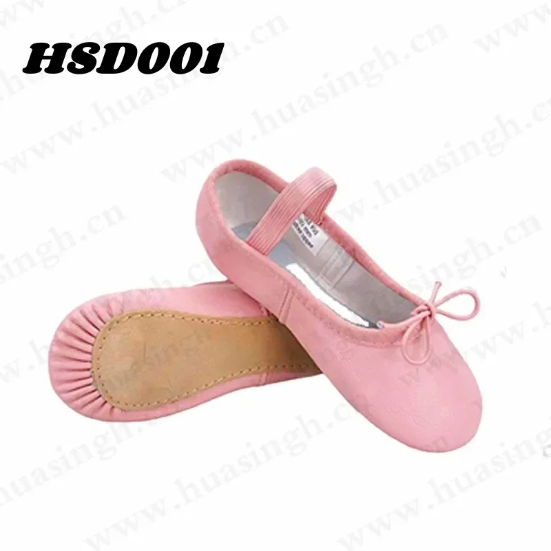 HY,Ballet Contest Soft Leather Sole Toddler/Little Kid/Big Kid Dance Shoes Elastic Belt Nude/black/pink Function Shoes HSD001