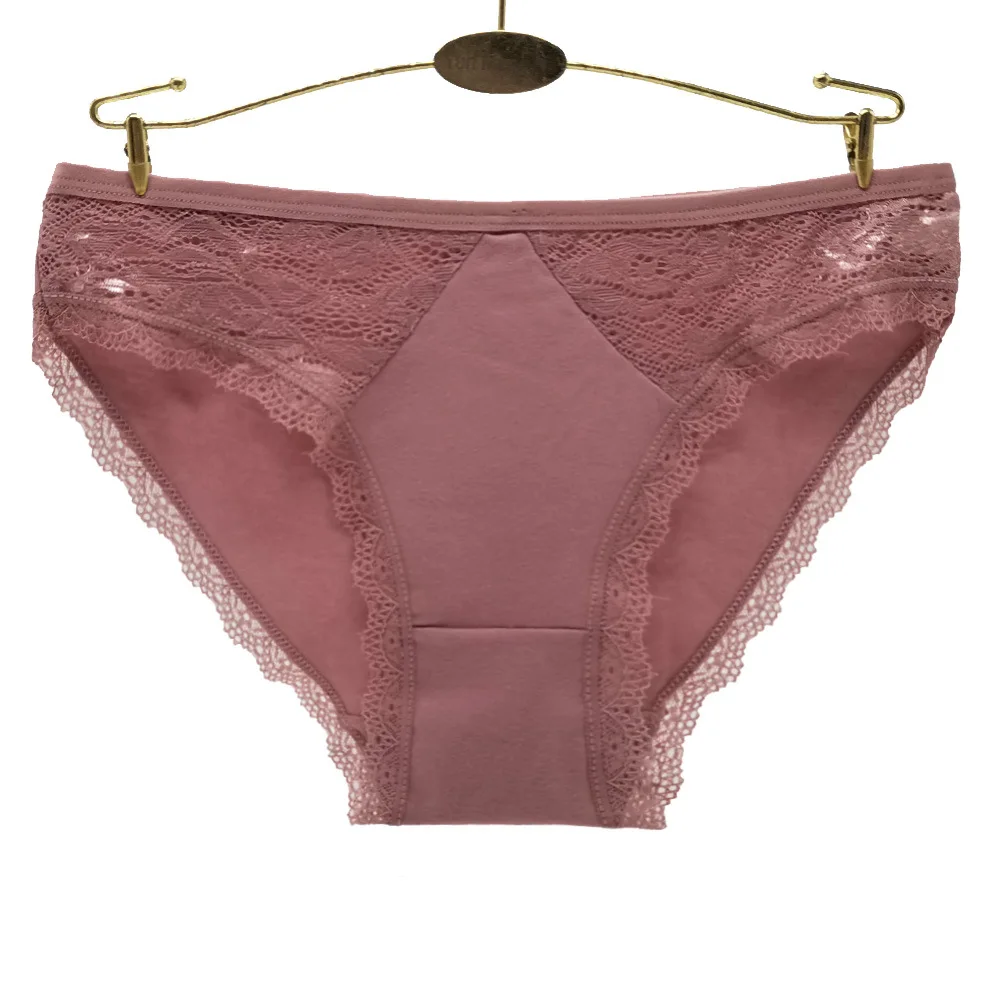 High Quality Ladies Lace Panties Pure Cotton Soft Comfort Briefs Breathable Women's Underwear