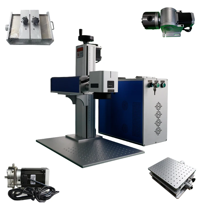 Auto Focus Fiber Laser Engraving Machine 60W Mopa 50W JPT Laser ...