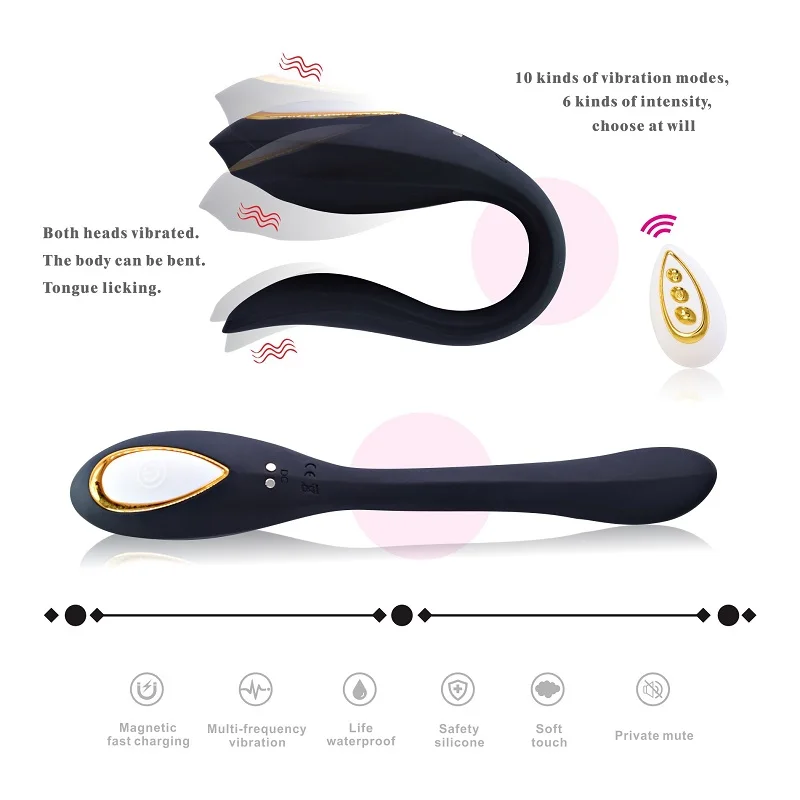 Vibromasseur Vaginal Avec Télécommande Et Appli - 10 Modes - Silicone Noir - Neuf