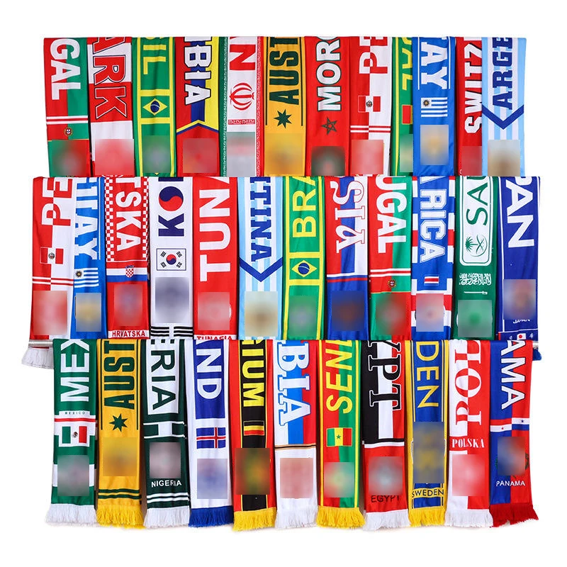 Gahumi Factory Custom Any Printing All Countries Flag Scarf Fans Scarf Football Sport Games Fans Scarves