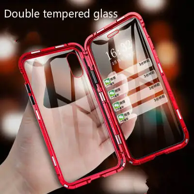 360 Full Magnetic Adsorption Case for Iphone X Xs Clear Glass