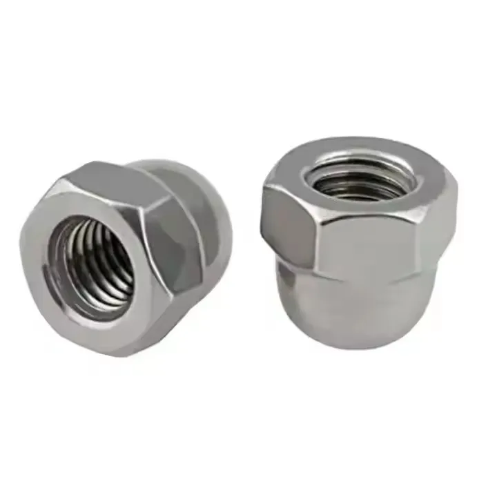 High Quality Stainless Steel 304 Hex Head Dom Cap Nut Heavy Industry Zinc Plated Finish manufacture