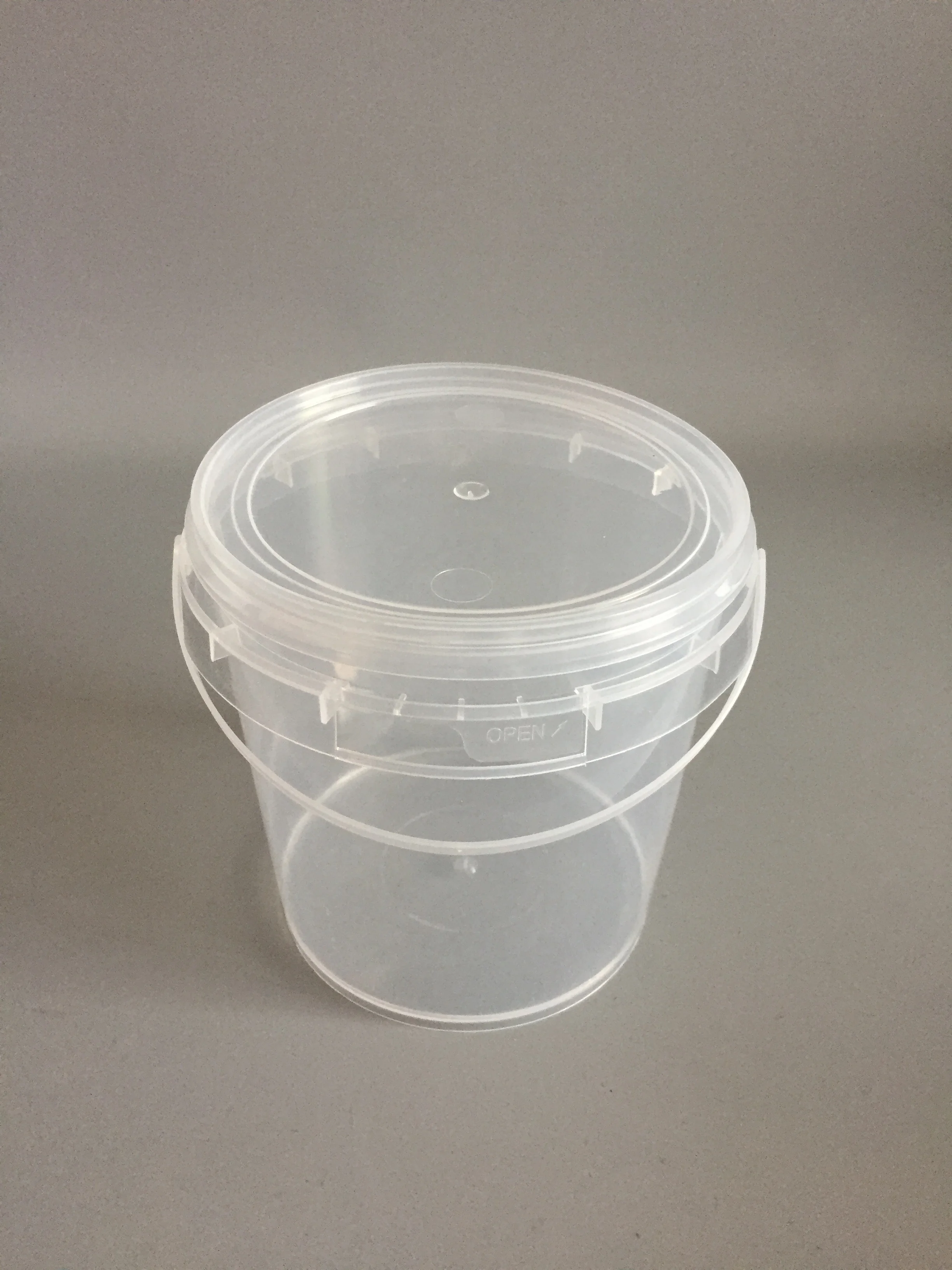 Cheap Plastic Bucket Pail 2l With Handle Food Grade In Clear