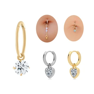 Xinfocus Jewelry Factory Hoop Belly Ring Surgical Steel Gold Plated Belly Piercing Fashion Body Jewelry Wholesale