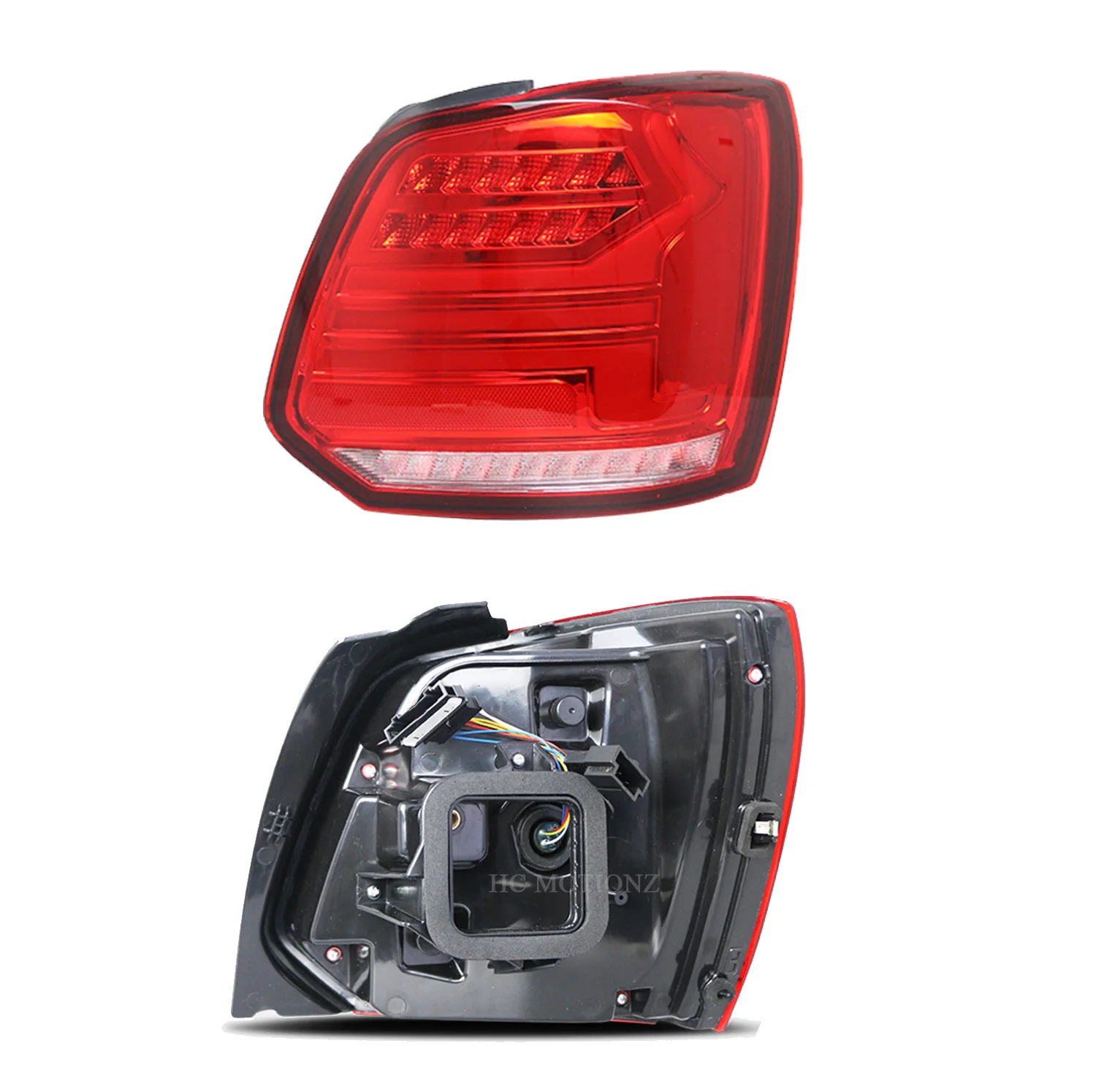 HCMOTIONZ Popular Dynamic Turn Signal Vento Ameo Polo MK5 Vivo Sedan LED Tail Lights 2010-2018 Car Back Rear Lamps for VW Polo