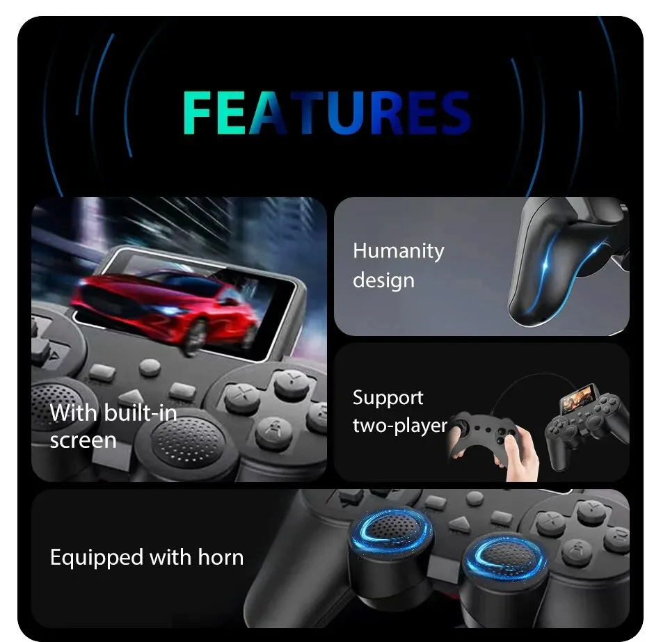 Gaming Remnote Control Convenient Mini Game Console with 520 Games & Remote Control