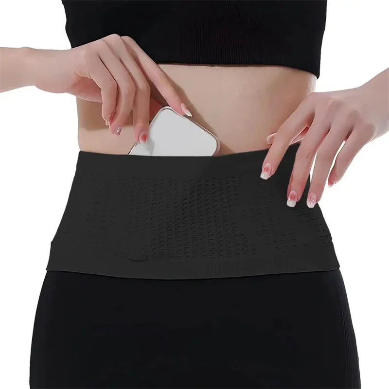 Multi Functional Knit Breathable Concealed Waist Bag Slim Thin  Pack With Hanging Hook Lightweight Packet Riding