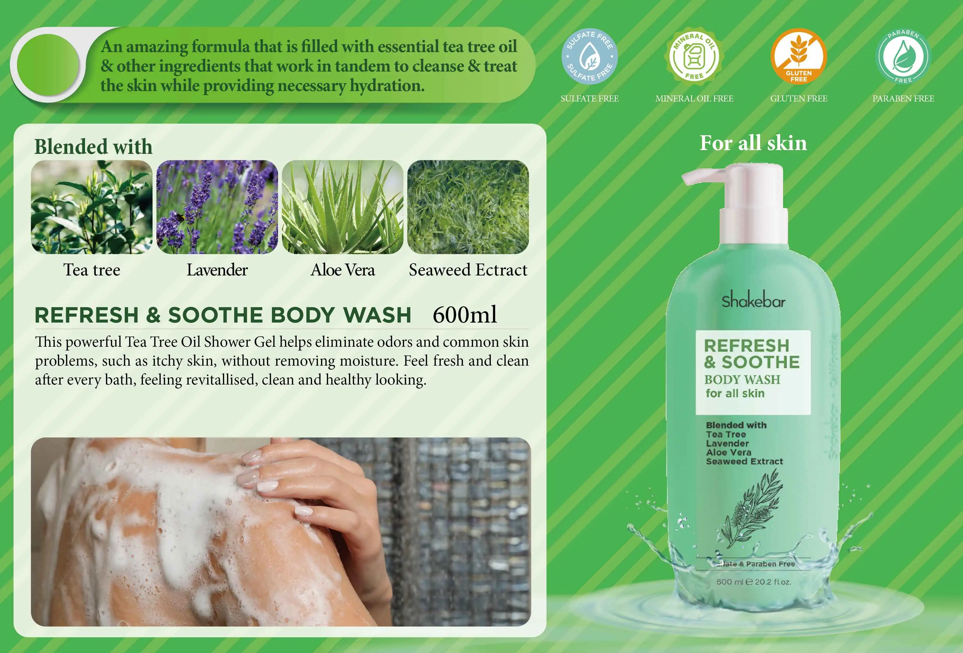 Shakebar Moisture Body Wash Private Label Wholesale Organic Natural